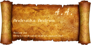 Andruska Andrea névjegykártya
