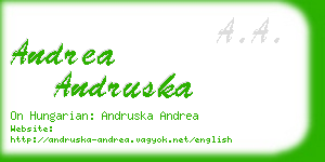 andrea andruska business card